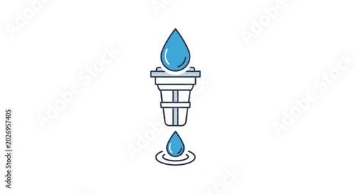 Water droplets on tap icon.