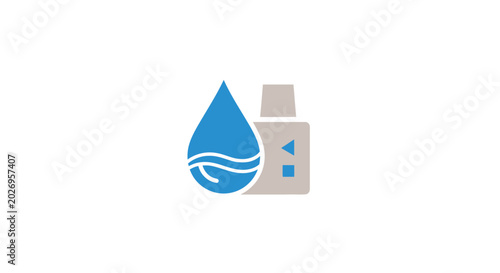 icon representing water and bottle.