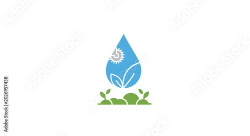 Eco friendly water conservation logo design.