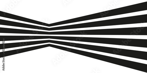 Tableau sur toile Abstract perspective line wave stripes with 3d dimensional effect