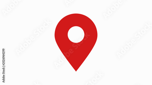 Foto A red map pin icon symbol.