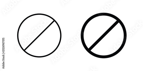 Obraz na płótnie Ban Sign for apps and websites. Vector symbols