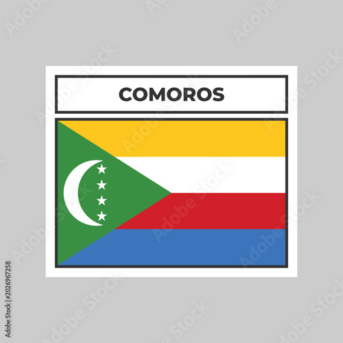 National Flag of Comoros Illustration Design