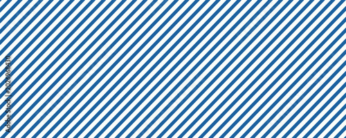 Striped background with vertical straight blue and white stripes. Seamless and repeating pattern. Editable vector