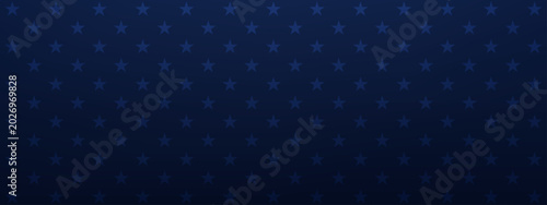 Schilderij op canvas Dark blue background with pattern of stars