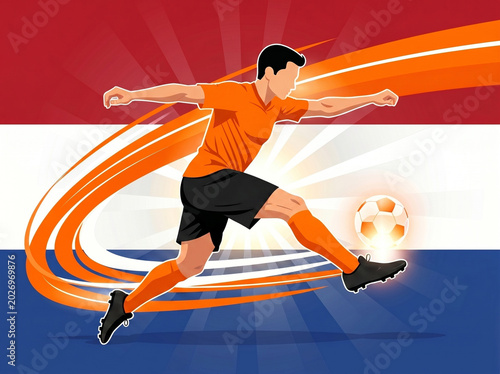 Soccer player, sports action —