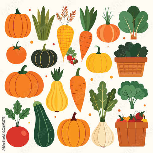 Vibrant assorted vegetables displayed abundantly on a market table outdoors