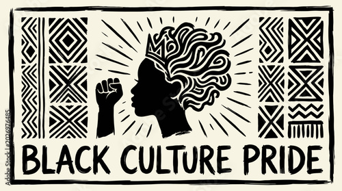 Obraz na płótnie Black culture pride raised fist symbol.