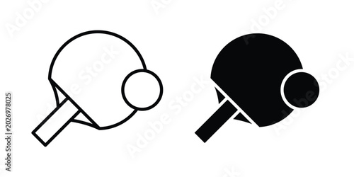 Ping pong icon for apps and websites. Vector symbols