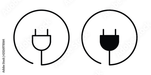Принти на полотні Plug icon for apps and websites. Vector symbols
