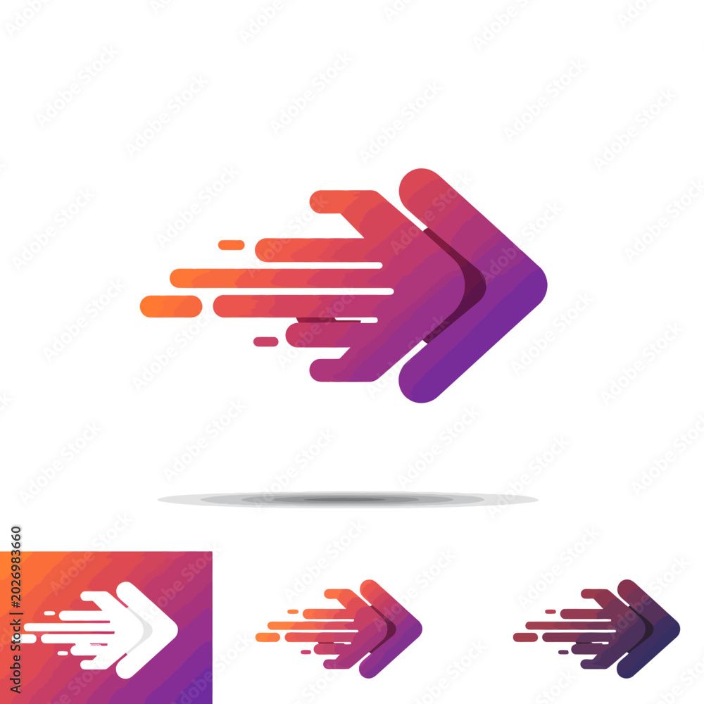 Fototapeta premium Dynamic and Modern Arrow Design with Speed Effect for Branding.
