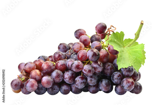 Bunch of grapes isolated on white