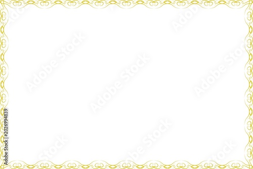 Simple Frame, Amazing Frame and Unique Border Frame, Golden Color Frame with White Background, Unique Art Design
