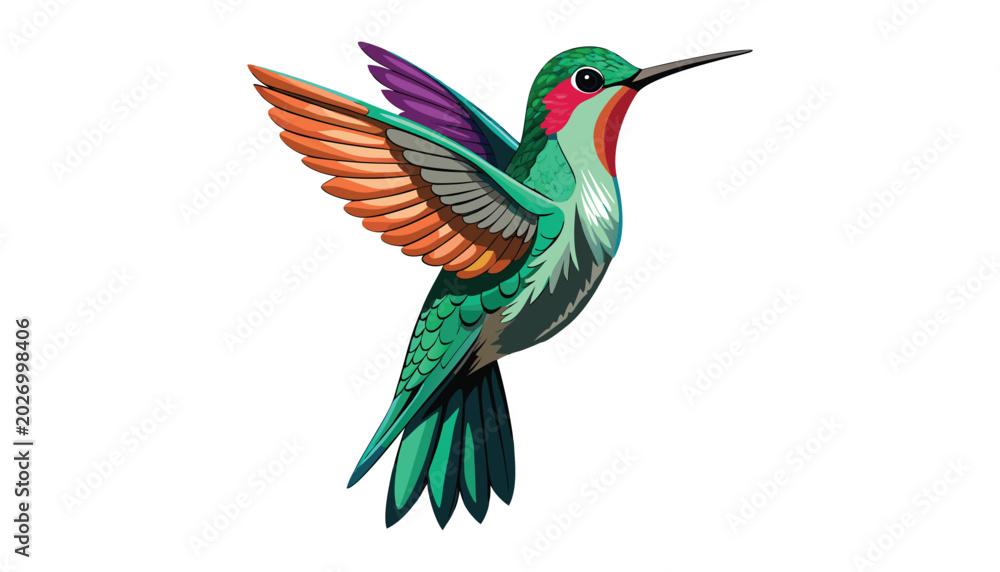Fototapeta premium Hummingbirds clipart vector illustration