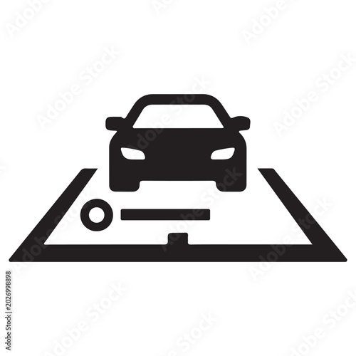 Car navigation GPS map route vector icon
