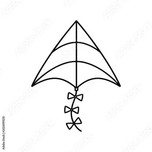 Triangle Kite Outline Vector Design
