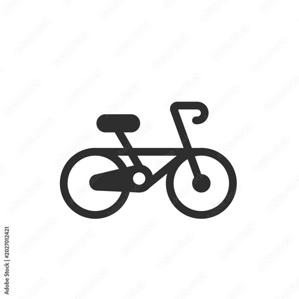Fototapeta premium Bicycle icon. Monochrome black and white symbol