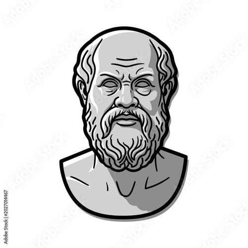 Bust of Socrates, Ancient Greek Philosopher, Classic Sculpture Icon