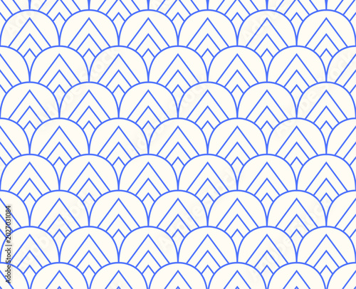 Art deco geometric seamless pattern. Abstract decorative retro background.