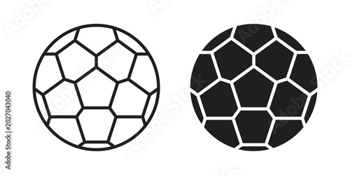 Bild auf Leinwand Football icon with editable stroke and solid design vectors