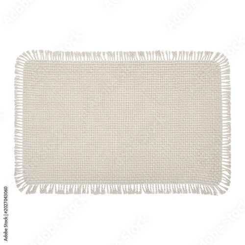 Blank rectangular frame with fringe edges