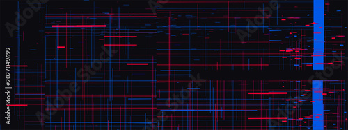 Tableau sur toile Glitch vhs patern and cyber noise effect background for tv screen