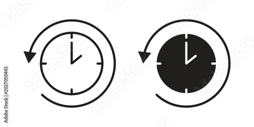 Bild auf Leinwand Past time icon with editable stroke and solid design vectors