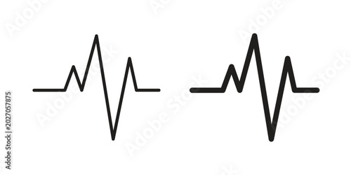 Tableau sur toile Pulse icon with editable stroke and solid design vectors