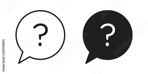 Konstfotografi Question icon with editable stroke and solid design vectors