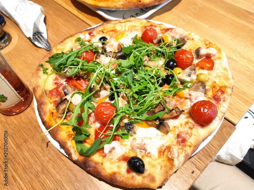 pizza with vegetables