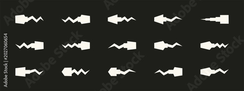 Bild auf Leinwand Abstract geometric sperm cell and tadpole icons on black background for fertilit