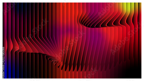 Konstfotografi Abstract red and black background with vertical sliced gradient layers creating