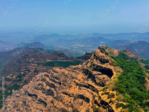 Mahableshwer view from the top of the mountain, Maharashtra, India
