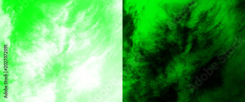 Vibrant green smoke background with abstract wispy textures, ethereal lime colored mist effect, atmospheric neon green smoke clouds for creative design