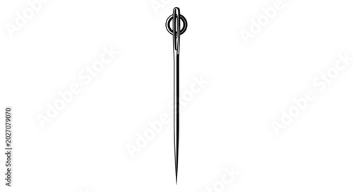 Tableau sur toile Ancient Spear Weapon with Sharp Point and Long Shaft.
