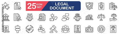 Фотография Business Ethics set of web icons in line style