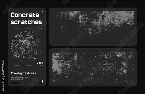 Tableau sur toile Seamless dark grunge concrete texture, minimal scratches, high detail, black and