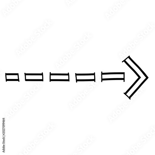 Tablou pe pânză Architectural Access Arrow Dashed Sketch