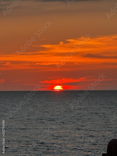 sunset over the sea