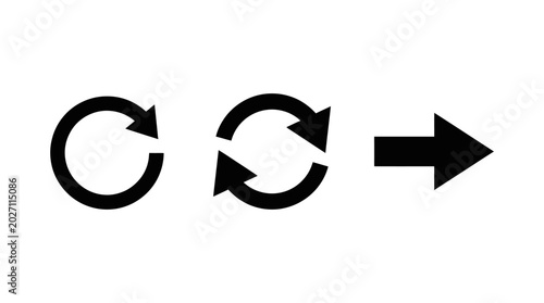 Foto Black Arrows Circular Refresh Symbols.