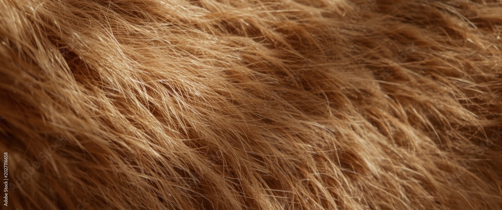 Fototapeta premium Brown artificial fur panel background featuring delicate fiber detail