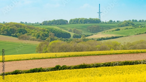 Spring countryside on Lincolnshire Wolds