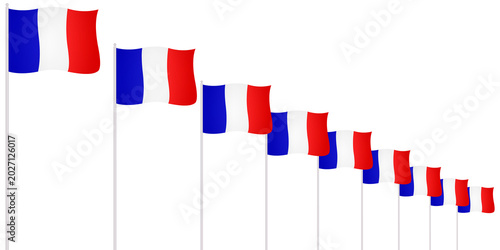 Canvastavla Drapeaux tricolores pour la fête nationale
