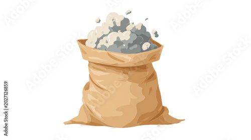Popcorn Bag Illustration for Snack Branding and Food Packaging Use