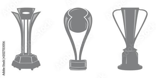 Modern soccer world championship trophy cup vector illustration artwork isolated on transparent background