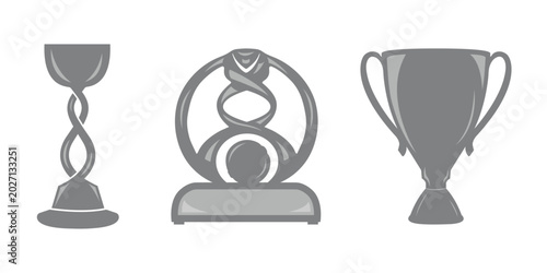 Modern soccer world championship trophy cup vector illustration artwork isolated on transparent background