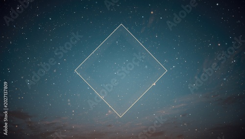 Beautiful abstract vintage sky design filled with stars and diamond graphics