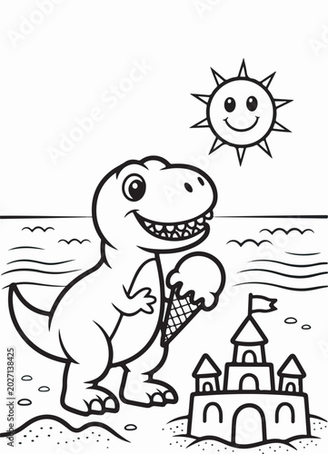 coloring book with funny cartoon character