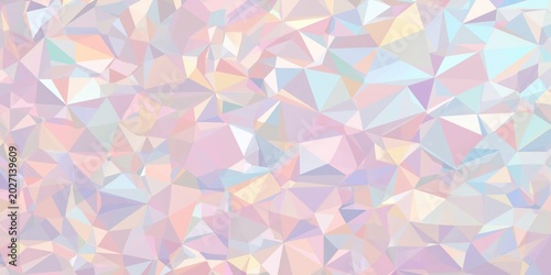Abstract mosaic backdrop with pastel geometric triangles in a low poly design