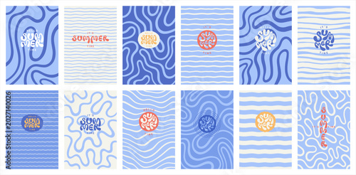 Photos Sea ripples water waves marine summer backgrounds set